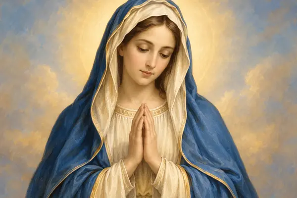 The Blessed Virgin Mary in prayer